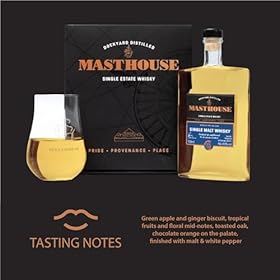 Masthouse Glass Gift - Single Malt Pot & Hybrid Column Whisky 45% ABV 10cl and Tasting Glass – Perfect Whisky Gift Sets for Men – Copper Rivet Distillery