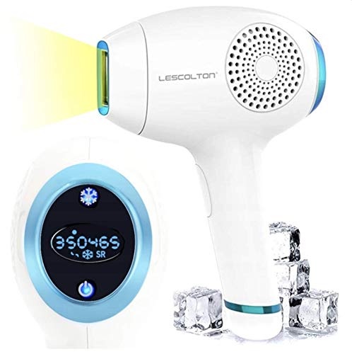 LESCOLTON T-011C - Depiladora láser con tecnología IPL Ice Cool – 5 niveles de potencia, dos modos de trabajo, control táctil, hasta 350.000 flashes