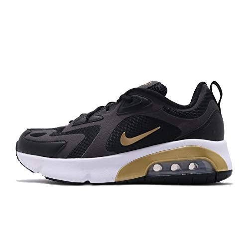 Nike Air Max 200 (Gs) Boys Grade SCHL AT5627-003, Black/Metallic Gold-Anthracite-White, Size US 4.5Y