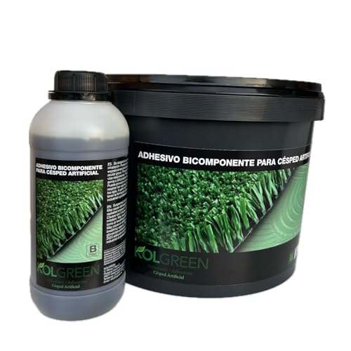 KOLGREEN (11 kg en total) - Adhesivo Bicomponente de Poliuretano para Césped Artificial y suelos de Caucho, Ideal para uso interior y exterior, Color Verde