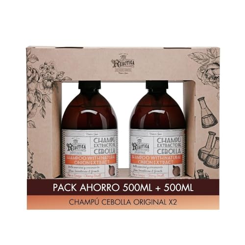 Mi Rebotica - Pack DOBLE: Champú Original con Extracto de Cebolla Olor Cereza, Vitaminas para el...