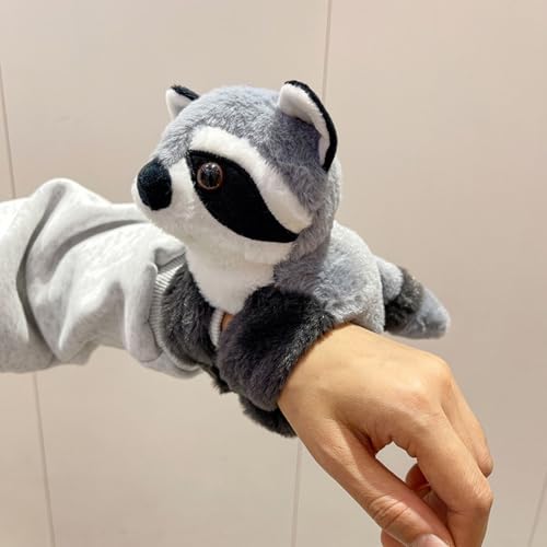 Image of Cute Animal Fur Plush Slap Wristband for Kids -Soft Toy Bracelet, Adjustable Snap Band for Boys & Girls