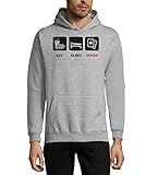 Photo Gallery eat sleep poker repeat card player felpa con cappuccio unisex in misto cotone con cappuccio grigio large Photo Gallery eat sleep poker repeat card player felpa con cappuccio unisex in misto cotone con cappuccio grigio large
