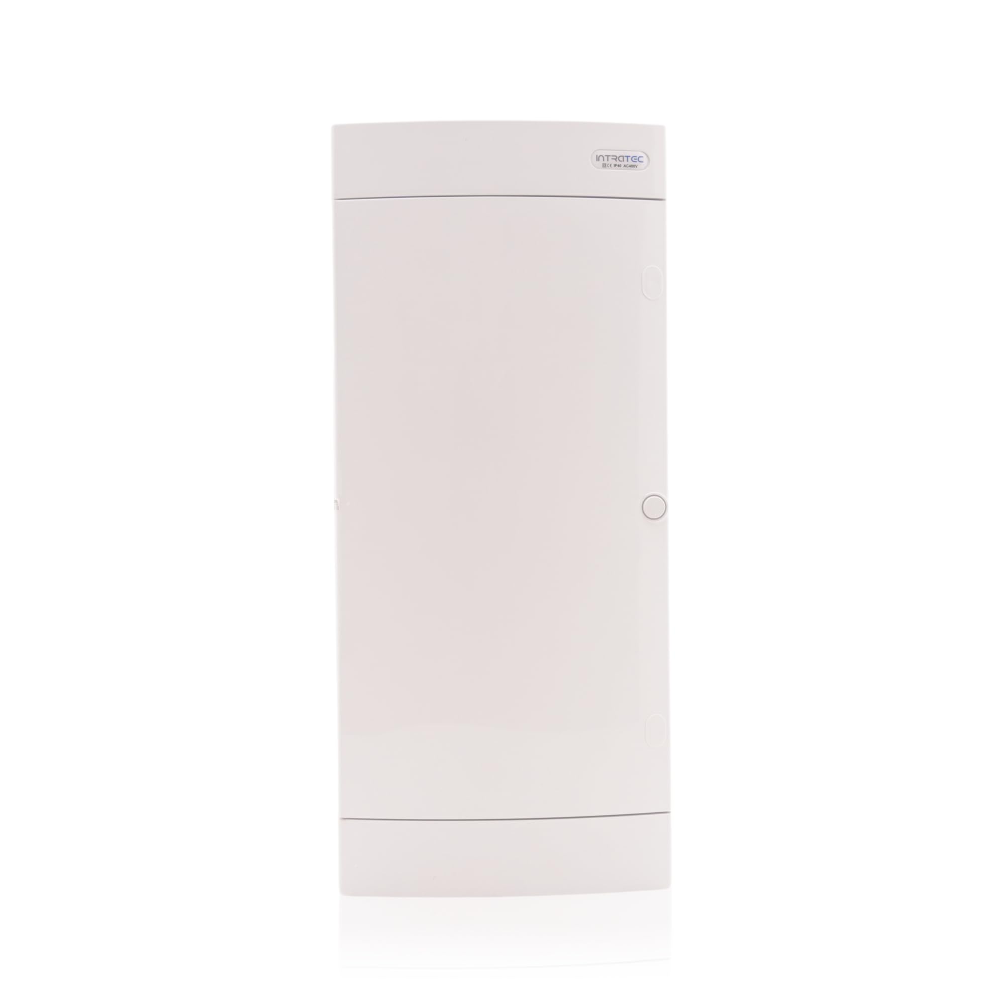 ‎Intratec Kommunikationsverteiler Aufputz, IP40 – Multimediaverteiler für Full Connected Home, Schaltschrank für Multimedia-Systeme, 287 x 653 x 112 mm, Weiß