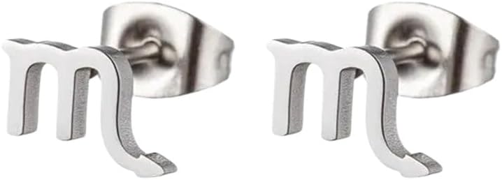 New 2026 12 Constellation Stud Earrings For Women Zodiac Sign Astrology Jewelry Leo Aries Scorpio Ear Cartilage Female Birthday Gift Fashion Trendy Accessories Creative