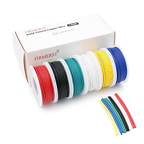 Amazon.co.jp: FIRMERST 単芯配線ケーブル awg20 0.5sq 7m x6巻