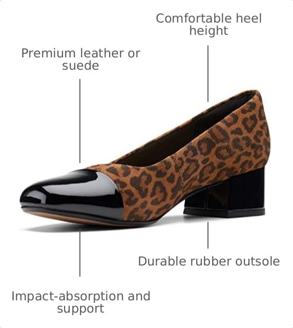 Image of Clarks Women's Clarks Women's Marilyn Sara - Dark Tan Leopard Suede - 9.5w
