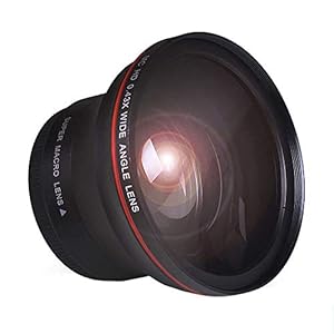 Tectra 58MM 0.43x Professional HD Wide Angle Lens (Macro Portion) for Canon Rebel T7 T7i T6i T6s T6 SL2 SL3 DSLR EOS 70D 77D 80D 1100D 700D 650D 600D 550D 300D 100D Cameras