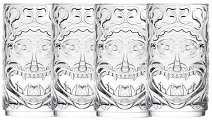 Rcr Tiki Etruria Set 4 Bicchieri In Vetro, 45Cl
