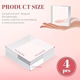 4 Cubos de Acrílico Transparente de 10.2 x 10.2 x 2.5cm, Bloques...