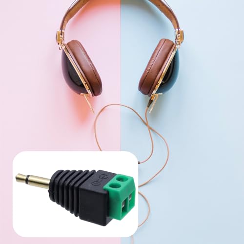 Antrader conector macho 3.5mm a terminal 2 tornillos 6 pzas miniatura 3