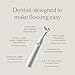 Slate Electric Flosser | 3-in-1 Dentist-Invented with Reusable Floss Heads, Gum Brushes & Tongue Scraper | More Effective Than String or Water Floss