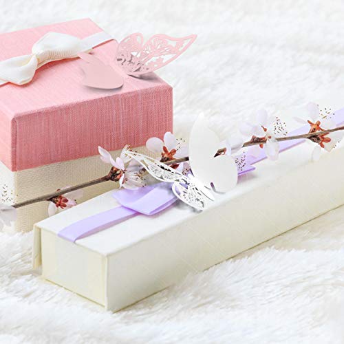 Kesote Tischkarten Hochzeit Nameskarten Blanko Platzkarten Taufe Kommunion Tischdeko (Schmetterling)
