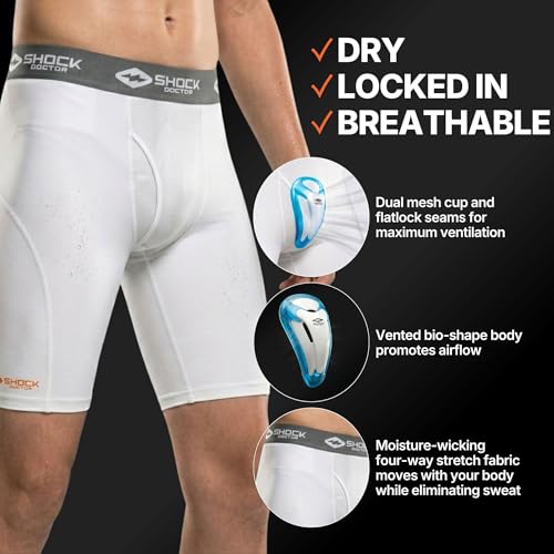 Image of Shock Doctor 221 Compression Short with BioFlex Cup