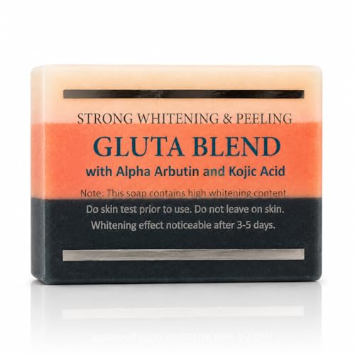 Relumins Premium 3-in-1 Glutablend Exfoliating Peeling Soap Bar, Skin Whitening Dark Spot Corrector, Anti-Aging Beauty Soap with Rosehips – Gentle Face & Body Cleanser 65g
