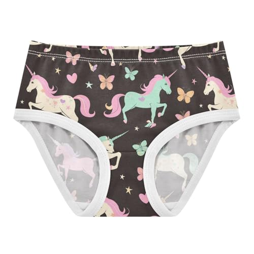 Wusikd Unicorns Butterfly Girls' Underwear Cotton Girls Briefs Soft Toddler Underwear 2T