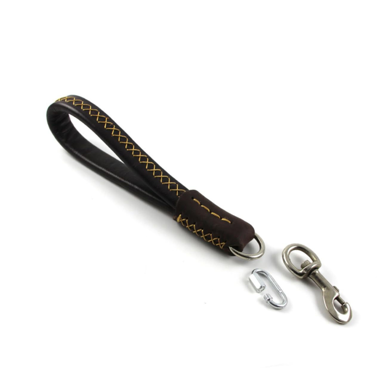 KESYOO Durable Pet Traction Strap for Dogs Cats Short Brown Leash Thick Design Comfortable Pulling Rope for Pets