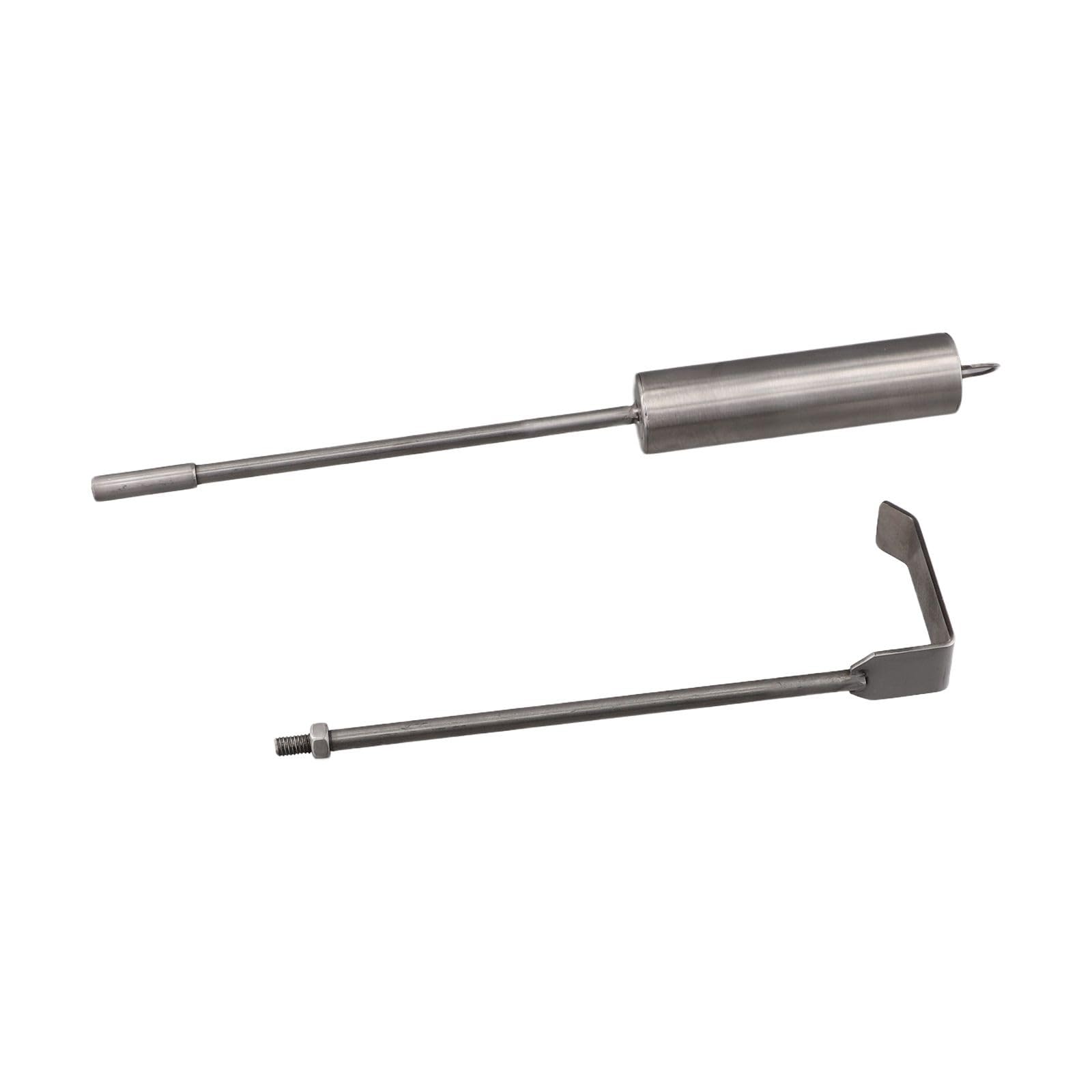 EasyByMall Râteau à cendres de barbecue en acier inoxydable pour Kamado Joe, barbecue à charbon et poêle à bois, 45,7 cm pour enlever efficacement les cendres