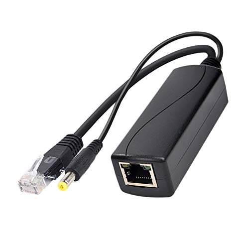 PS5712TG Gigabit Power Over Ethernet Splitter 10/100/1000Mbps RJ45 con soporte IEEE802.3 af/at (30W) PoE Splitter, negro, modelo 458071