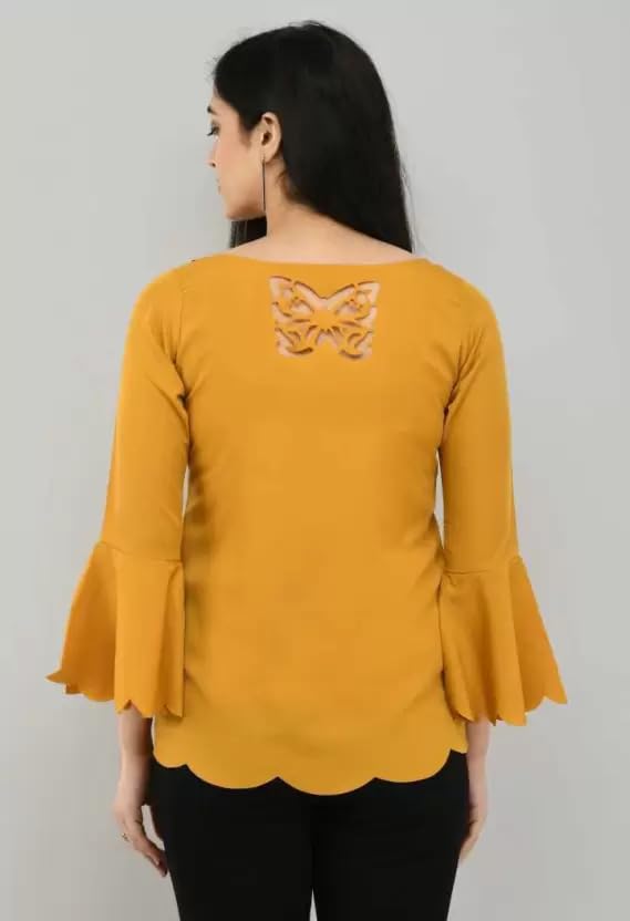 Image of ZohaCollection Women Crepe Top for Office, Daily, Casual Wear Top for Women /Girls Top