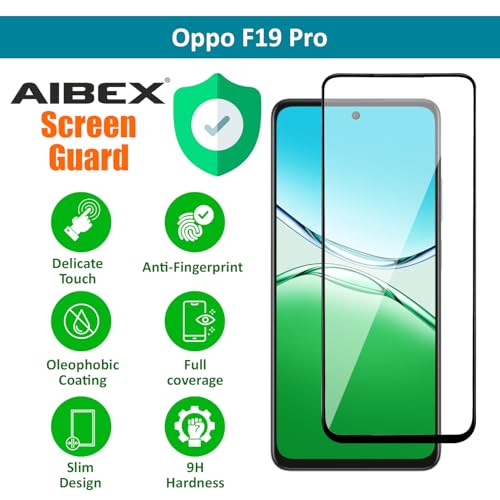 Image of AIBEX Tempered Glass for Oppo K13x 5G | 9H Hardness | Anti-Glare & Anti-Fingerprint | Water Resistant | Edge-to-Edge Full Screen Protector | Bubble-Free Installation