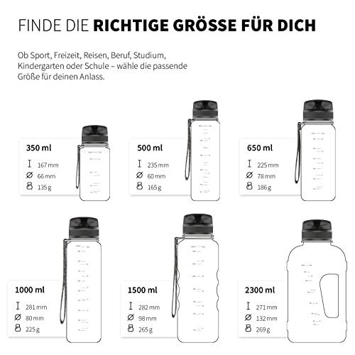 720°DGREE Trinkflasche “uberBottle“ softTouch +Sieb - 500ml - Auslaufsicher, BPA-Frei - Für Kinder, Schule, Sport… - Image 4