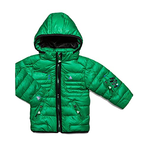Peak Mountain Lecapti/Nh/B - Chaqueta de Plumas para niño, Niños, LECAPTI/NH/B, Verde, M (Talla del Fabricante: 12)