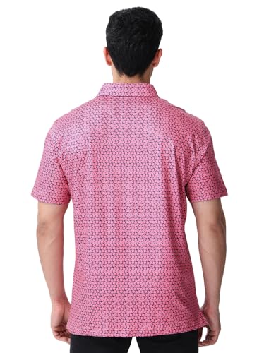 Mens Golf Polo Shirts Short Sleeve Print Performance Moisture Wicking Dry Fit Collared Golf Shirts for Men2