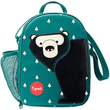 3 Sprouts Kids Lunch Bag - Durable Lunch Box for Boys and Girls - Kids Lunch Box - Perfect for Daycare, School and Travel - Insulated Fabric, Water Bottle Holder - Ideal for Children 3+, Bear