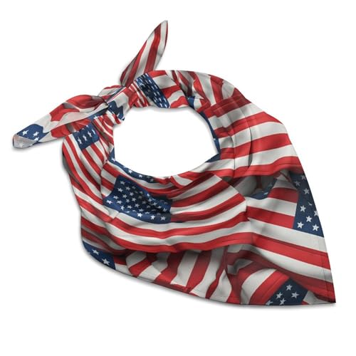 Silk Like Head Scarf for Women Square Breathable Neck Scarf Usa Flag Satin Bandanas Fashion Silk Feeling Scarfs Boho Headwear Sleeping Hair Scarfs 18
