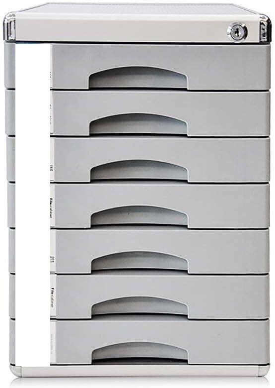 Organizador de archivos de escritorio con cerradura, caja de almacenamiento de datos con cerradura de llave, soporte seguro para documentos para oficina en casa