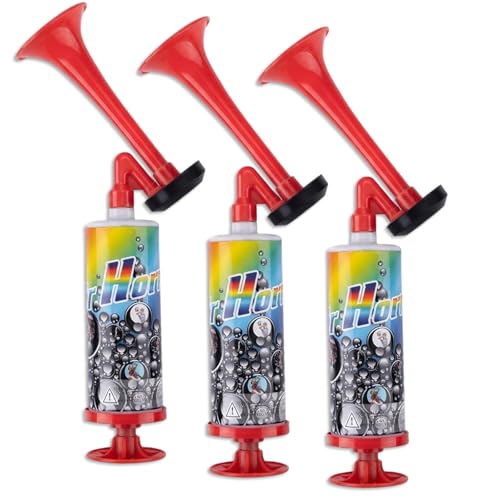 3 Pcs Air Horn Handheld Fog Horn for Sporting Events Fan Cheering Set with Portable Airhorn Design Compact Size for Easy Storage and Transport