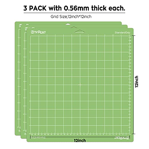 image for HTVRONT Standard Grip Cutting Mat, 3 Pack Cutting Mat 12x12 Compatible