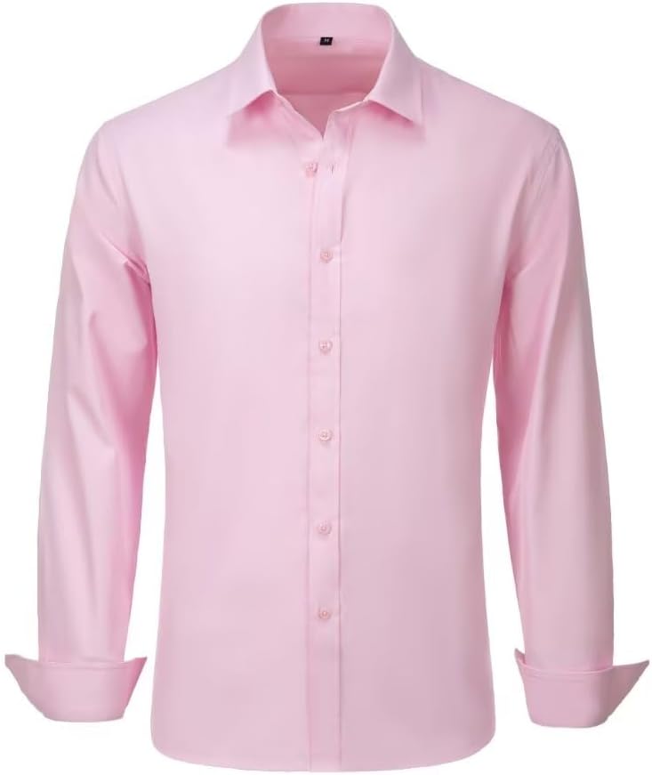 Wehilion Men's Dress Shirts Slim Fit,Dress Shirts for Men Long Sleeve Stretch Business Men Dress Shirt