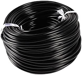 20meters（66ft Roll） Length 1/4 inch Blank Distribution Tubing Drip Irrigation Hose, Black Polyethylene Drip Irrigation Hose Garden Watering Tube Line