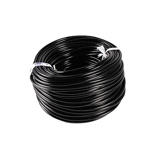 20Meters（66Ft Roll） Length 1/4 Inch Blank Distribution Tubing Drip Irrigation Hose, Black Polyethylene Drip Irrigation Hose Garden Watering Tube Line #TOP3