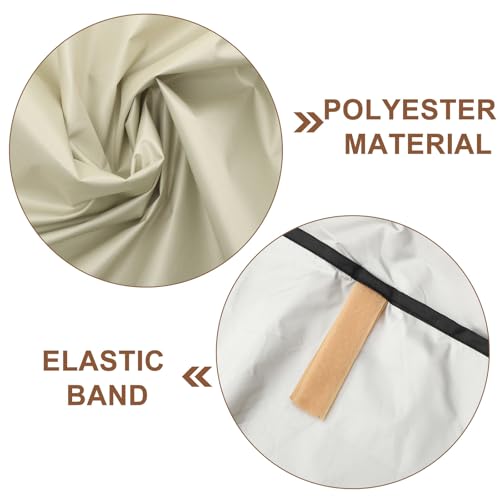 Protector para columpio cubierta de patio de tres asientos poliéster beige 4