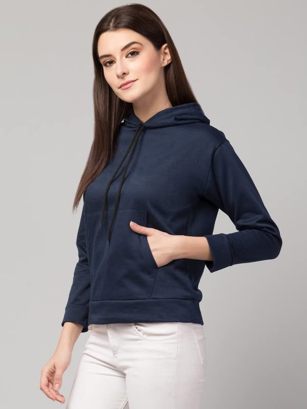 Image of Women's Fleece Plain Hoodie