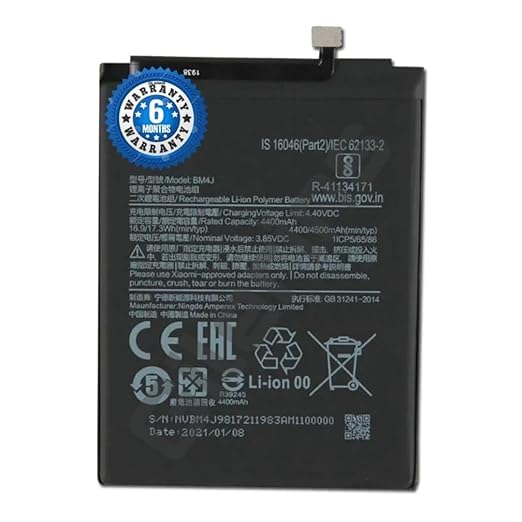 Image of Original BM4J Battery for Redmi Note 8 Pro 2015105, M1906G7I, M1906G7G Battery with 6 Month Warranty** (EE260)