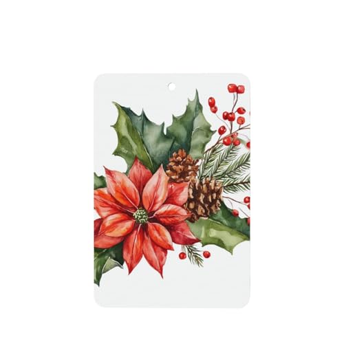 Ambientadores para coche, diseño de ramas de pino, hojas de acebo, 4 unidades, tarjetas perfumadas colgantes, tarjetas perfumadas para coche, tabletas de aromaterapia