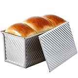 OJelay Pullman Loaf Pan With Lid, 1lb Dough Capacity Homemade Toast Nonstick Bread Pan With Cover