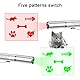 Interaktives Katzenspielzeug 2 Pack led Pointer für Katzen & Hunde USB wiederaufladbar Katzenfangspielzeug mit 5 Mustern Cat Chase Toys (Grün + Rot)