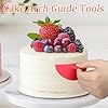 Hushee 6 Pcs Cake Arch Guide Tool Cake Decoration Tools Swag Marker Tool Piping Guide Multiple Sizes Arc Ruler Convenient for Controlling Size and Position for Cakes Piping Beginners and Bakers #2