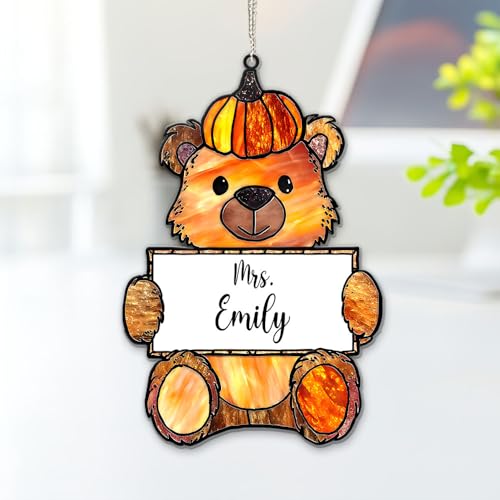 Custom Name Capybara Suncatcher – Colorful Faux Stained Acrylic Emotional Support Animal Decor with Inspirational Sign for Home and Office - Image 7