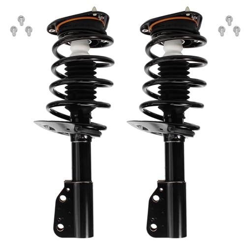 Image of Detroit Axle - 4pc Front End Control Arms Kit for 1998-2005 Buick Park Avenue 1998-1999 Riviera, 2 Lower Control Arms w /Ball Joint 2 Struts & Coil Spring Assembly Replacement Suspension