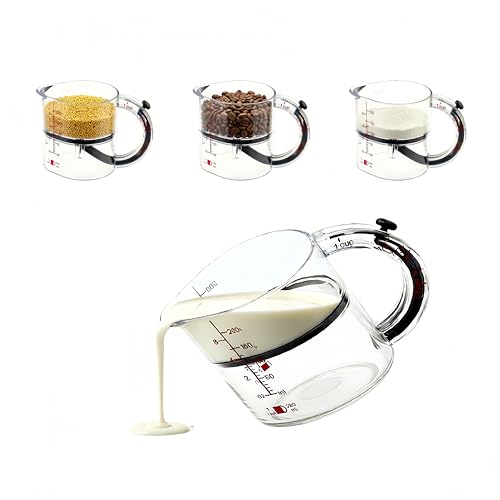 Vaso medidor ajustable 4 en 1 con base auto-limpiante miniatura 1