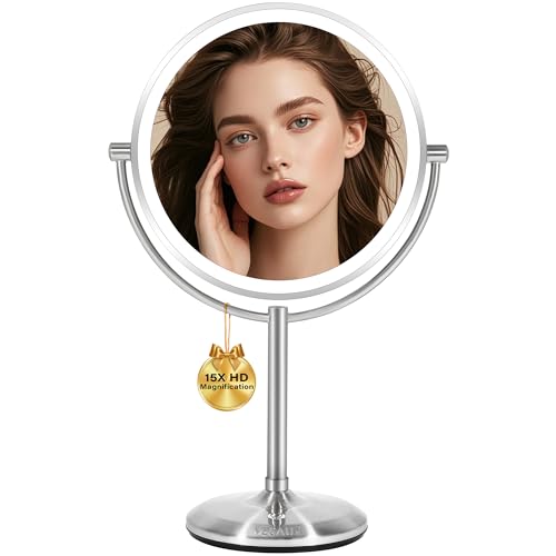 VESAUR Espejo Maquillaje Iluminado Recargable 9 Pulgadas