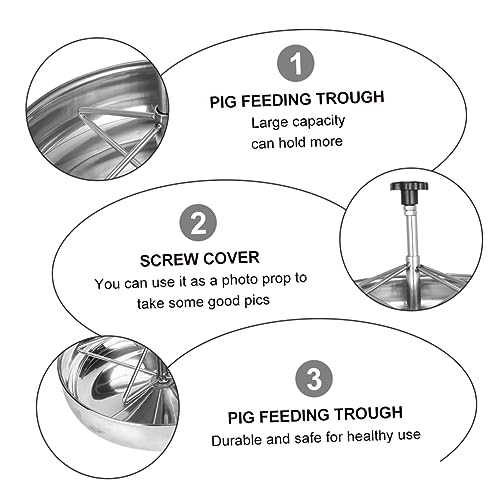 Mangeoire pour porcs en acier inoxydable avec compartiments - 4