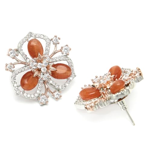 Image of Karatcart Women Green American Diamond Stud Earrings