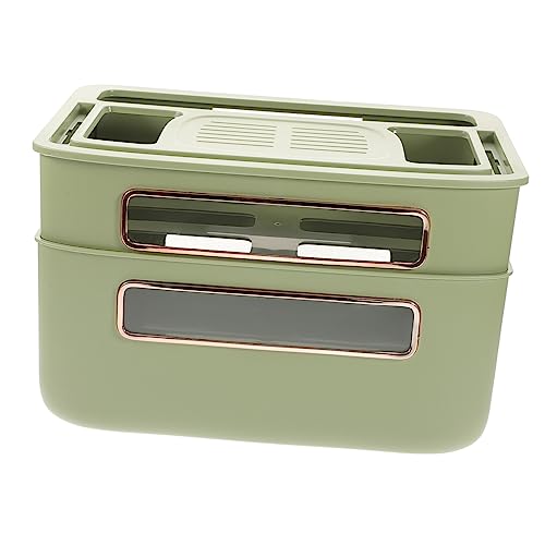 Boîte de rangement pour câbles et routeur avec fenêtre visible et boucle de fixation